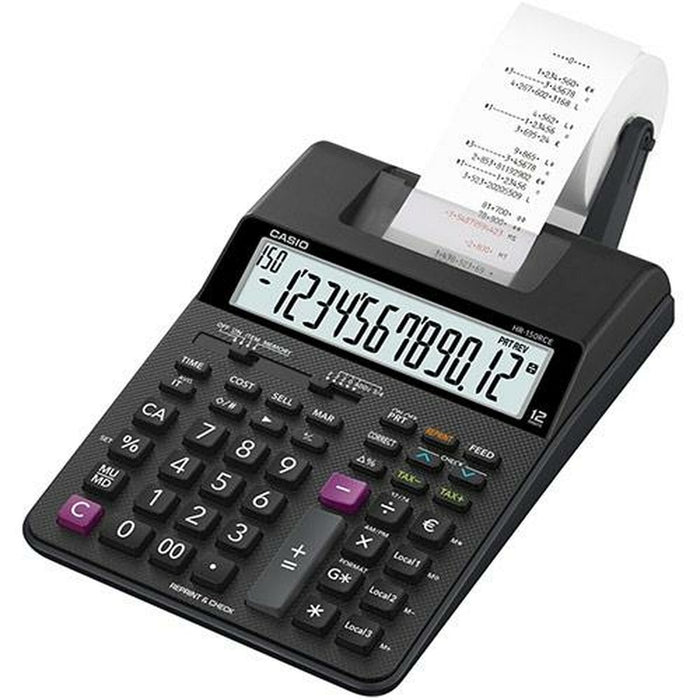 Calculator de imprimare Casio HR-150RCE Negru (10 Unități)
