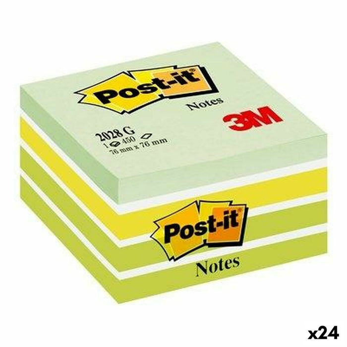 Notițe cu Adeziv Post-it 2028G 76 x 76 mm Verde (24 Unități)