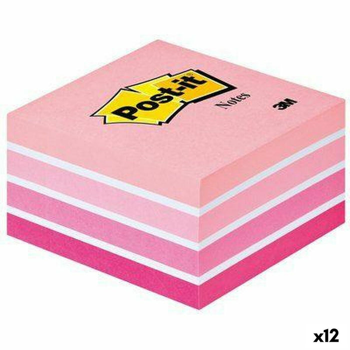Carnet Notițe Post-it 76 x 76 mm Roz 450 Frunze (12 Unități)