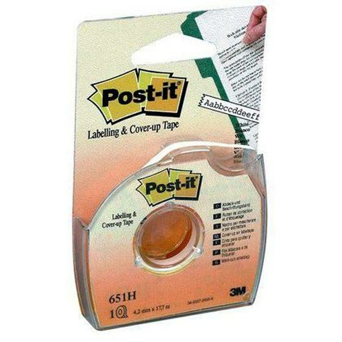 Bandă Adezivă Post-it 651H Alb 4,2 mm x 17,7 m (12 Unități)