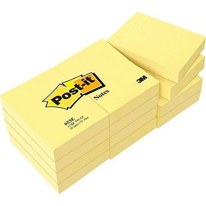 Carnet Notițe Post-it 38 x 51 mm Galben (15 Unități)