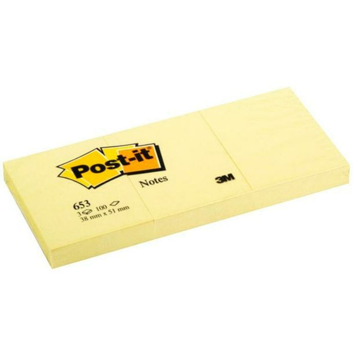 Carnet Notițe Post-it 653 20 Piese Pack Galben 100 Frunze 38 x 51 mm (36 Unități)