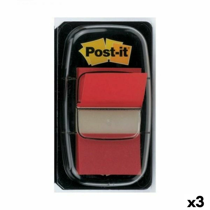 Notițe cu Adeziv Post-it Index 25 x 43 mm Roșu (3 Unități)