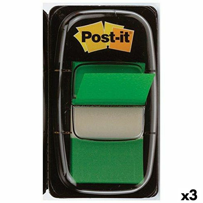 Notițe cu Adeziv Post-it Index 25 x 43 mm Verde (3 Unități)