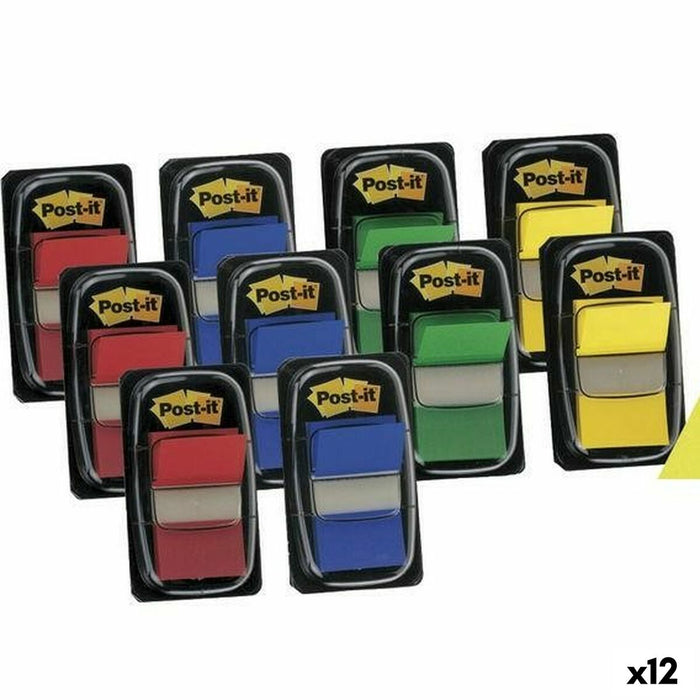Set de Note Adezive Post-it Index Multicolor 25 x 43 mm (12 Unități)