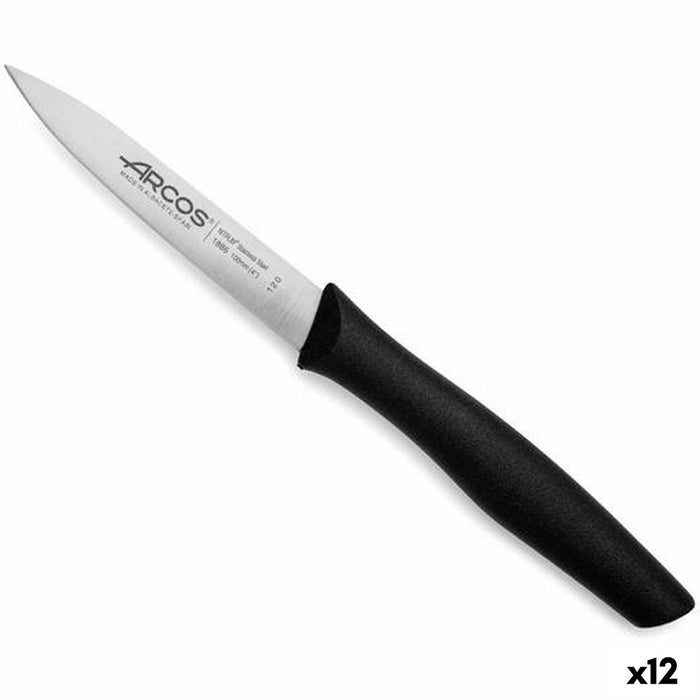 Cuțit de decojit Arcos Nova Negru Oțel inoxidabil polipropilenă 10 cm (12 Unități)