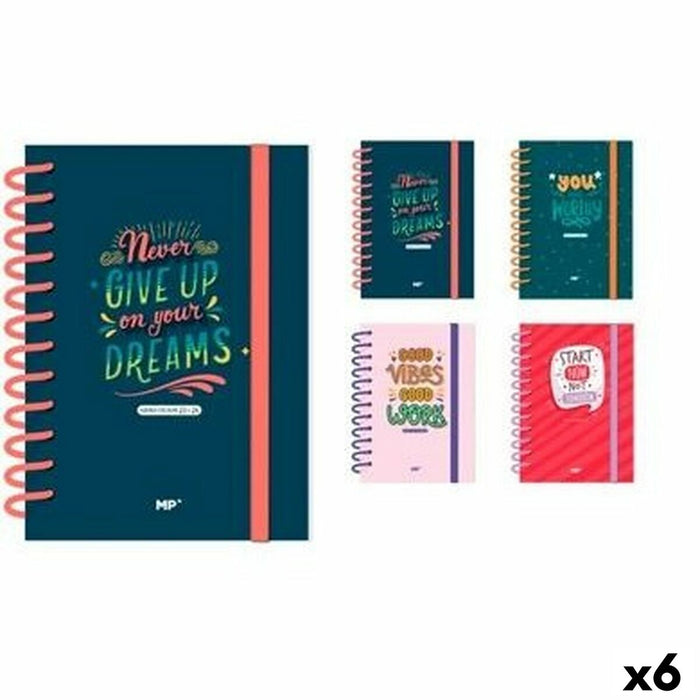 Agendă MP 2023-2024 Multicolor A5 14,8 x 21 cm (6 Unități)