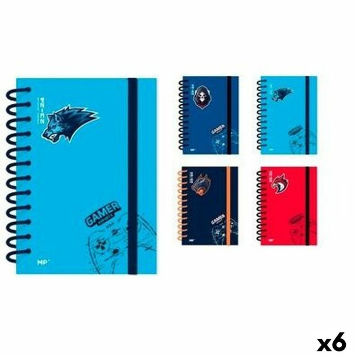 Agendă MP 2023-2024 Multicolor A5 14,8 x 21 cm (6 Unități)