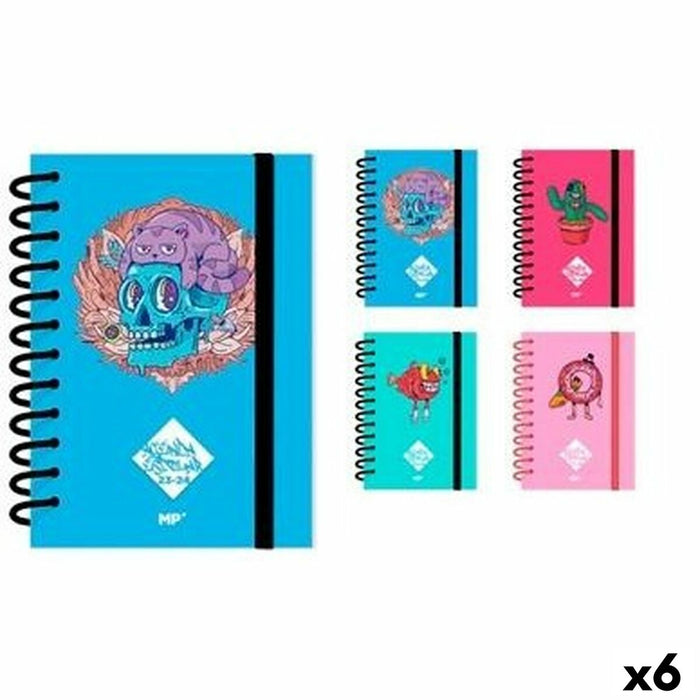 Agendă MP Tatoo 2023-2024 Multicolor A5 148 x 210 mm (6 Unități)