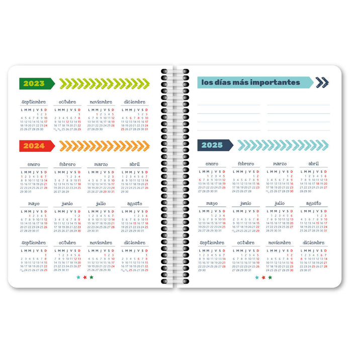 Agendă Centauro Soft Agendă săptămânală Şcoală Multicolor A5 (5 Unități)