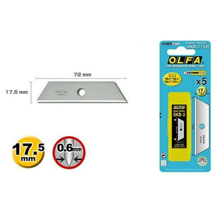 Lamă Olfa 17,5 mm (5 Piese) (6 Unități)