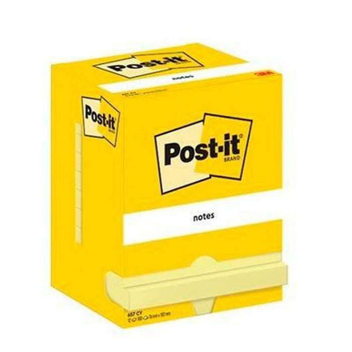 Notițe cu Adeziv Post-it 657 Galben 12 Piese 76 x 102 mm