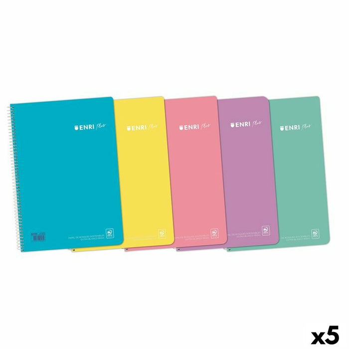 Notebook ENRI Plăcintă Din A4 80 Frunze (5 Unități)