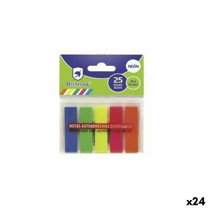 Notițe cu Adeziv Bismark 4,5 x 1,2 cm (24 Unități)