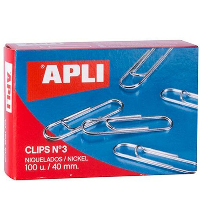 Clips Apli Nº 3 nichel 40 mm (10 Unități)