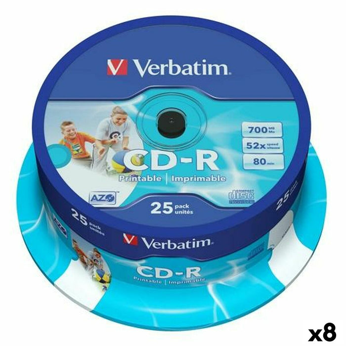 CD-R Verbatim 25 Piese 700 MB 50 MB/s (8 Unități)