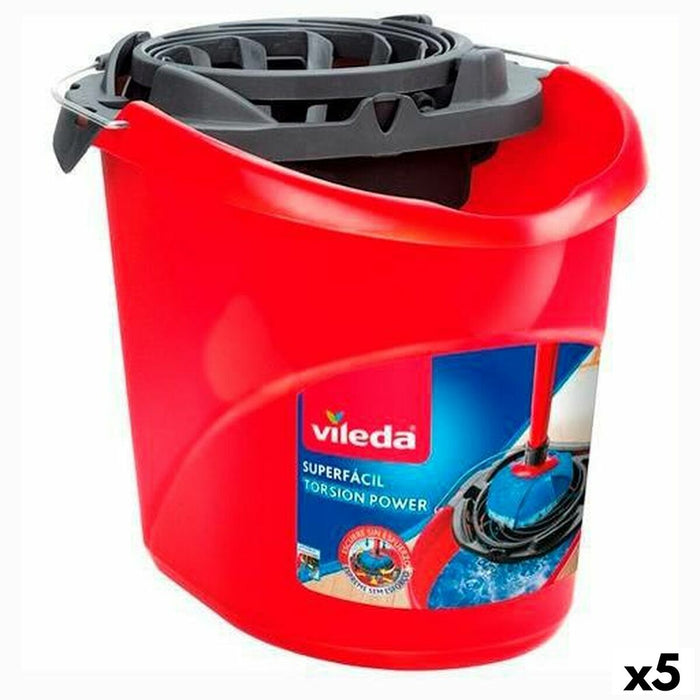 Găleată de Spălat Vileda Roșu 10 L (5 Unități)