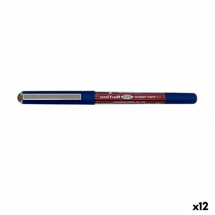 Stilou cu cerneală lichidă Uni-Ball Eye Ocean Care 0,7 mm Roșu (12 Unități)