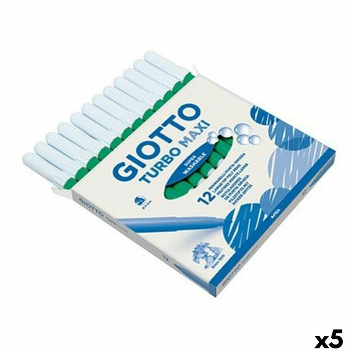 Set de Carioci Giotto Turbo Maxi Verde (5 Unități)