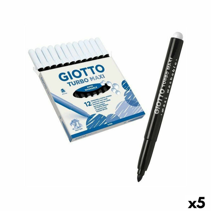 Set de Carioci Giotto Turbo Maxi Negru (5 Unități)
