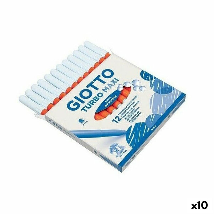 Set de Carioci Giotto Turbo Color Portocaliu (10 Unități)