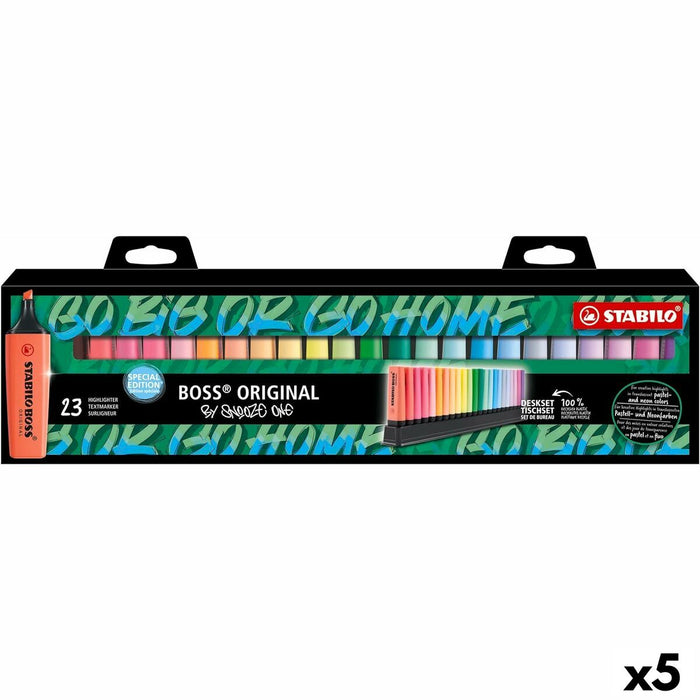 Set de Markere Fosforescente Stabilo Boss Snooze Multicolor (5 Unități)