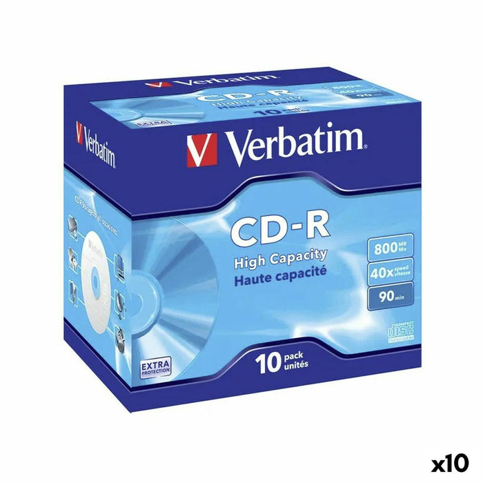 CD-R Verbatim 800 MB 40x (10 Unități)