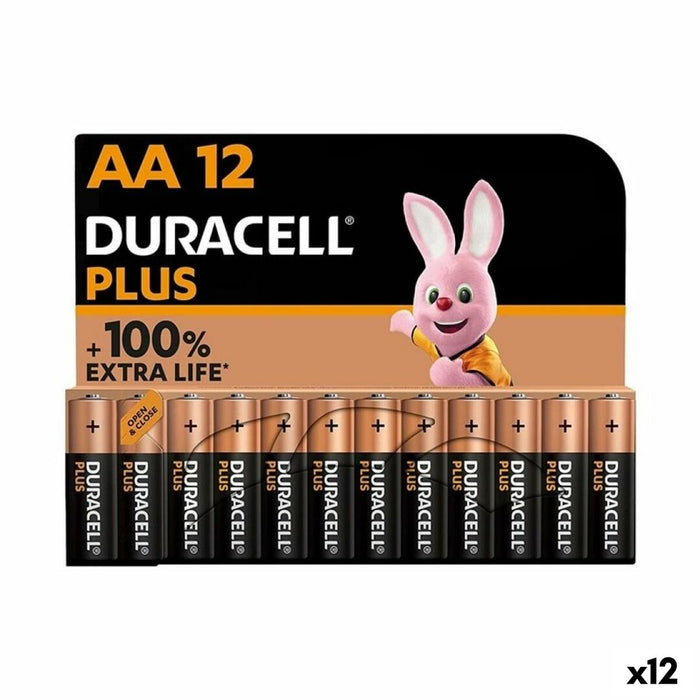 Baterii Alcaline DURACELL Plus 1,5 V LR06 (12 Unități)