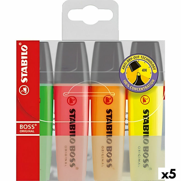 Set de Markere Fosforescente Stabilo Boss Multicolor (5 Unități)