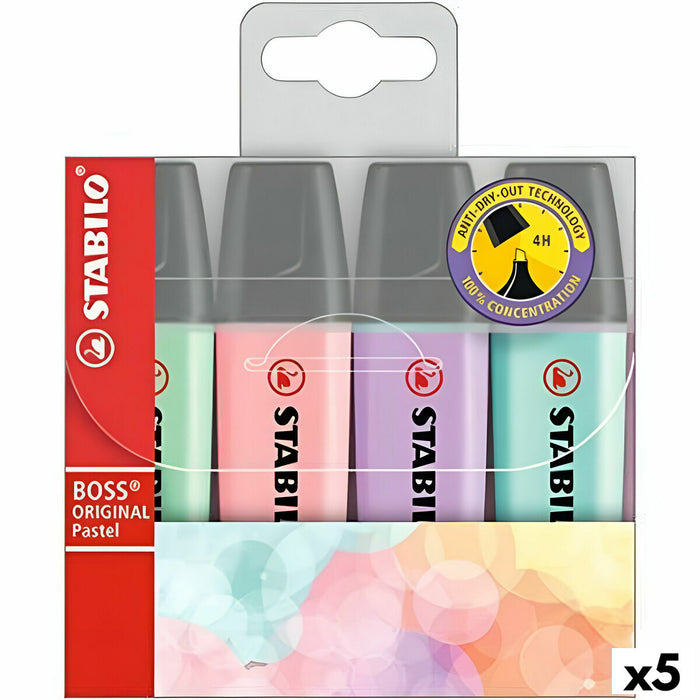 Set de Markere Fosforescente Stabilo Boss Multicolor (5 Unități)