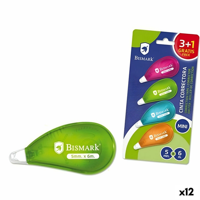 Bandă corectoare Bismark Neon Multicolor 5 mm 6 m (12 Unități)
