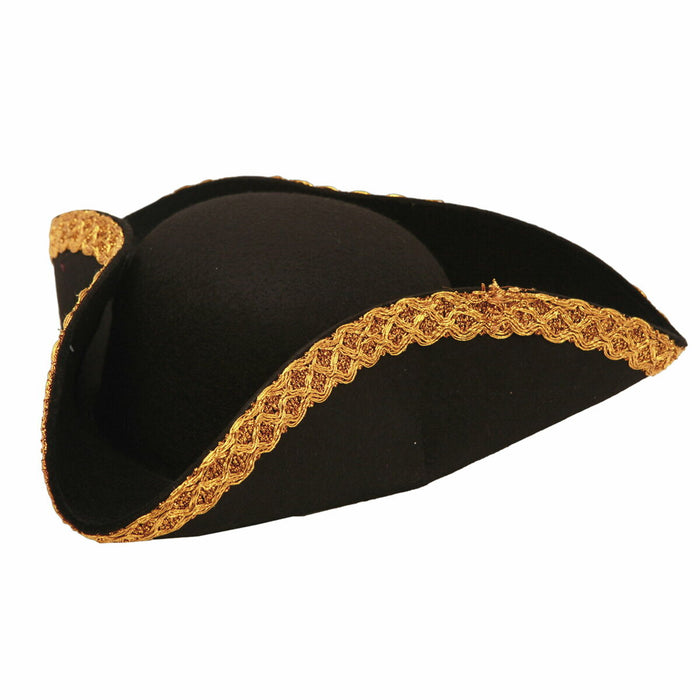 Pălărie My Other Me Deluxe Negru Auriu* Pirat 57 cm