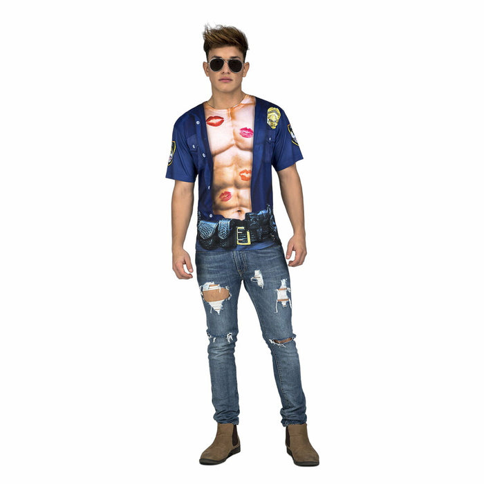 Costum Deghizare pentru Adulți My Other Me Polițist Musculos Tricou