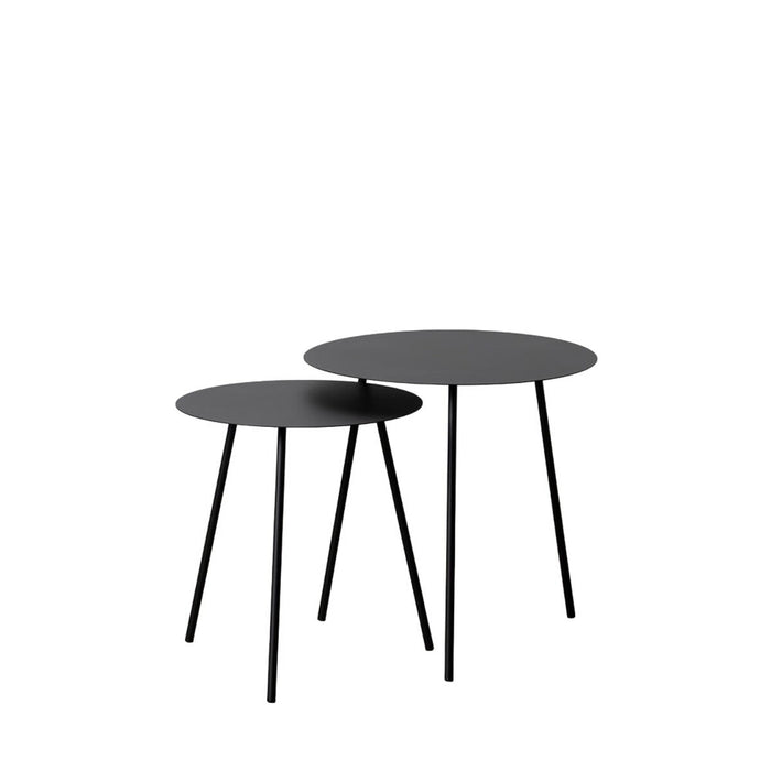 Set de 2 mese Negru Fier 55 x 55 x 54 cm (2 Unități)
