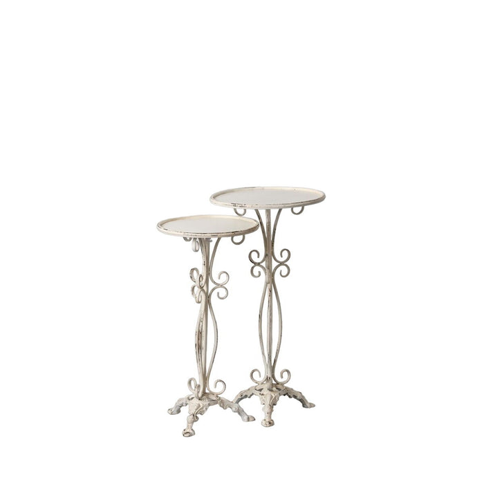 Set de 2 mese Crem Fier 40 x 40 x 77 cm (2 Unități)