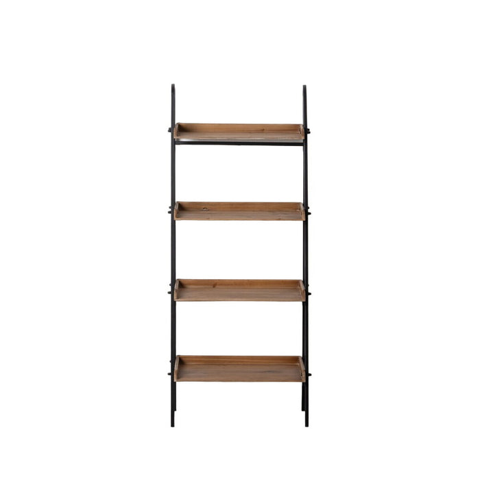Raft Negru Bej Fier Lemn de brad 63 x 42 x 156 cm