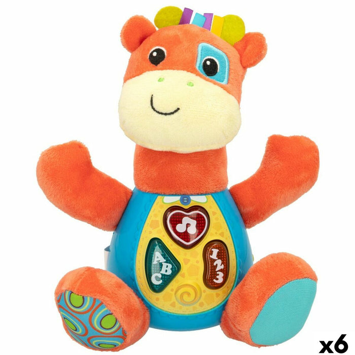 Jucărie de Pluș cu Sunet Winfun Girafă 18 x 19 x 8,5 cm (6 Unități)