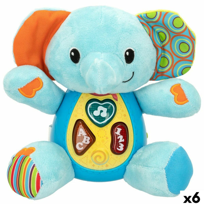 Jucărie de Pluș cu Sunet Winfun Elefant 17 x 17,5 x 10 cm (6 Unități)