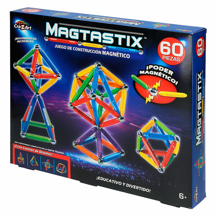 Set de Construcție Cra-Z-Art Magtastix Deluxe 60 Piese (4 Unități)
