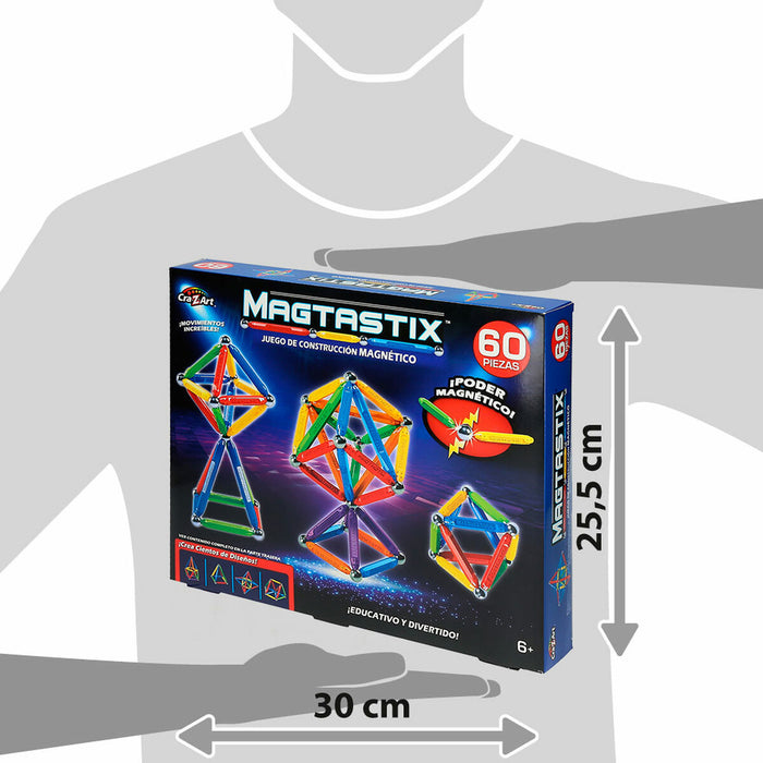 Set de Construcție Cra-Z-Art Magtastix Deluxe 60 Piese (4 Unități)