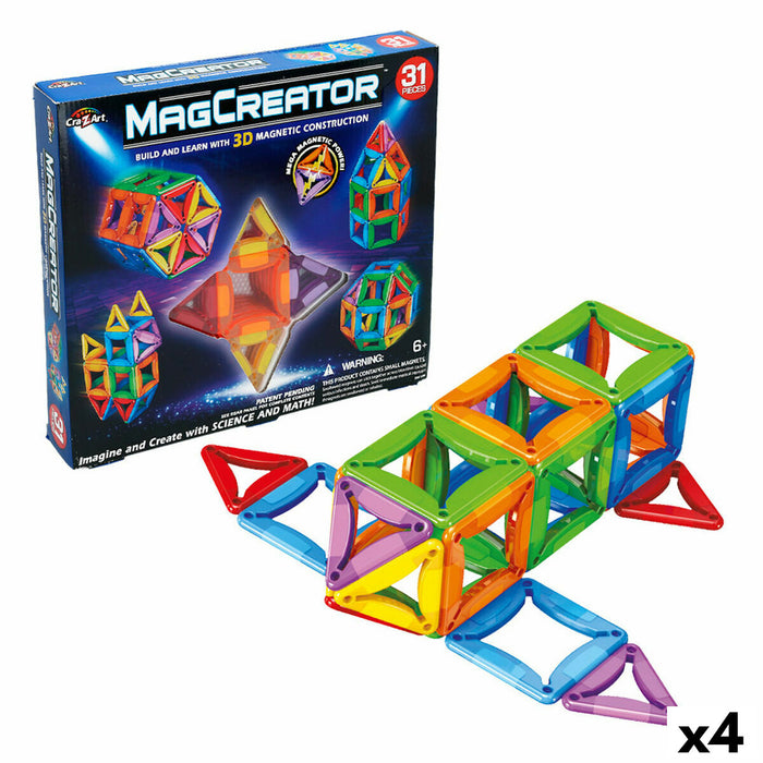 Set de Construcție Cra-Z-Art Magcreator 31 Piese (4 Unități)