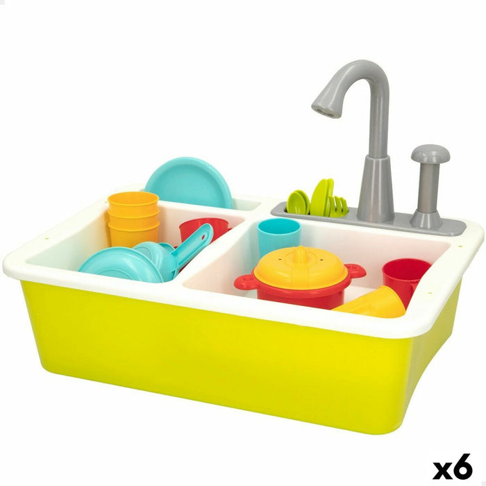 Bucătărie de Jucărie Colorbaby Accesorii 22 Piese Chiuvetă 6 Unități