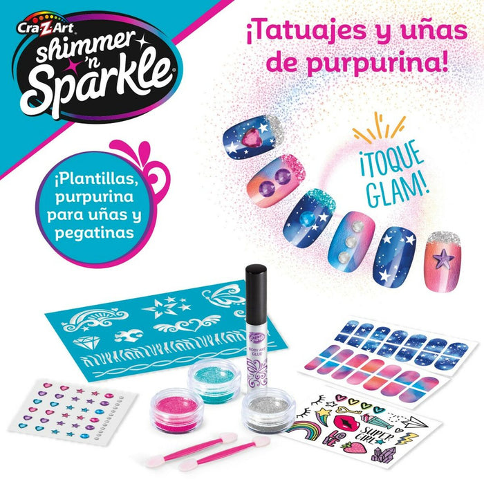 Set de Frumusețe Cra-Z-Art Infantil Tatuaje Unghii 4 Unități
