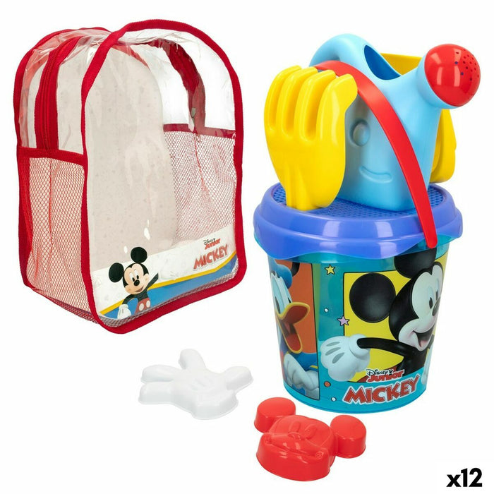 Set de jucării de plajă Mickey Mouse Ø 18 cm polipropilenă (12 Unități)