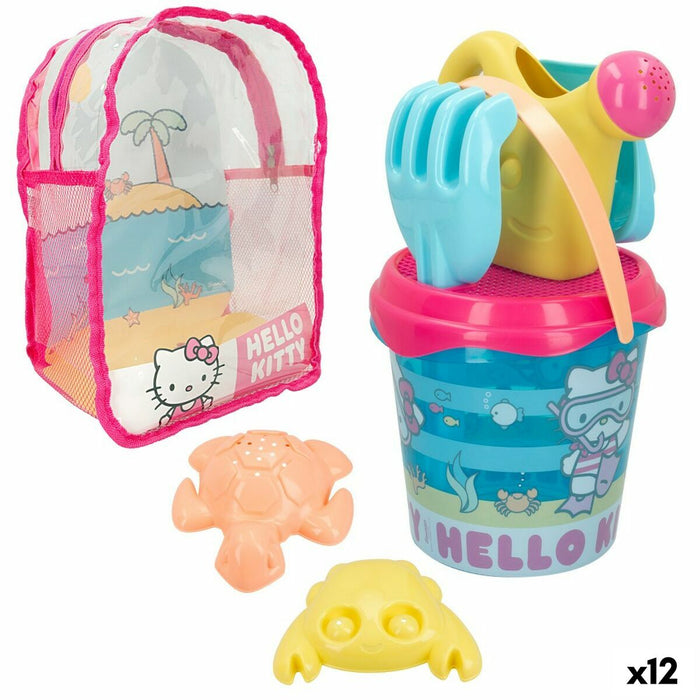 Set de jucării de plajă Hello Kitty polipropilenă (12 Unități)