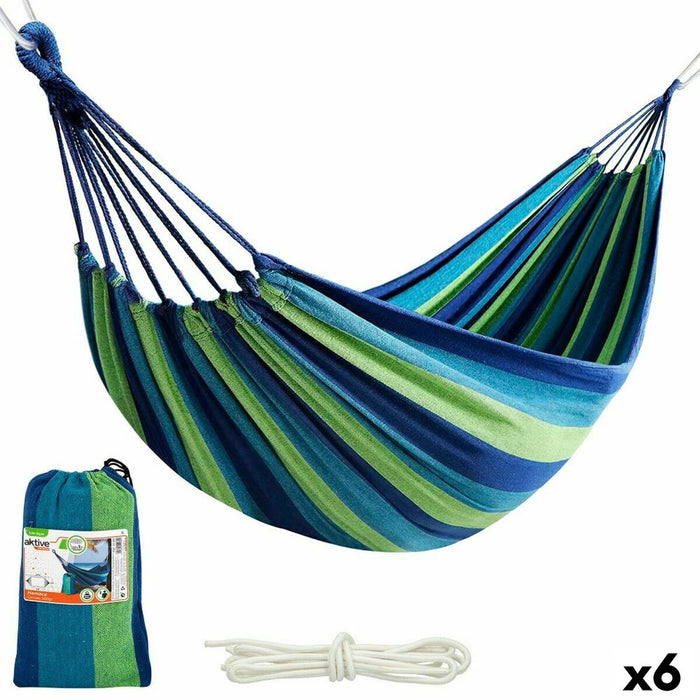 Hamac Aktive Albastru 200 x 0,4 x 100 cm (6 Unități)