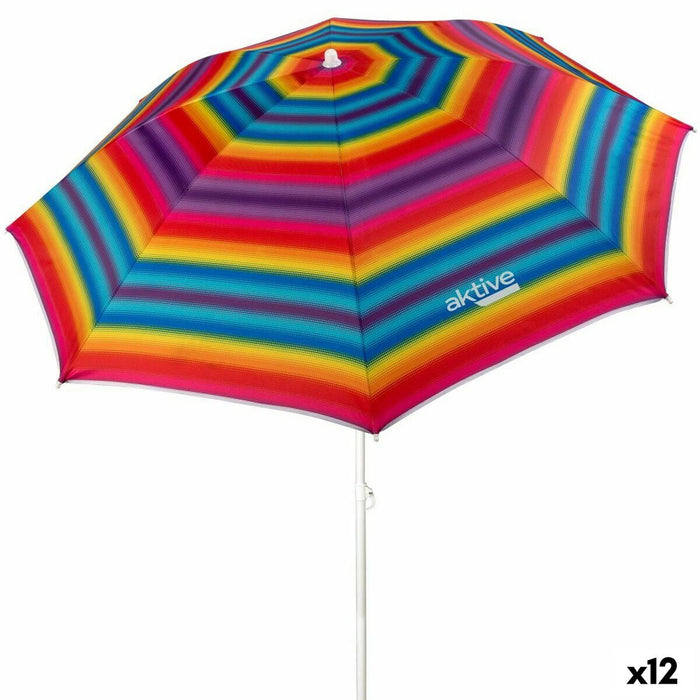 Slunečník Aktive Multicolor Oxford Oțel Material Oxford 180 x 185 x 180 cm (12 Unități)