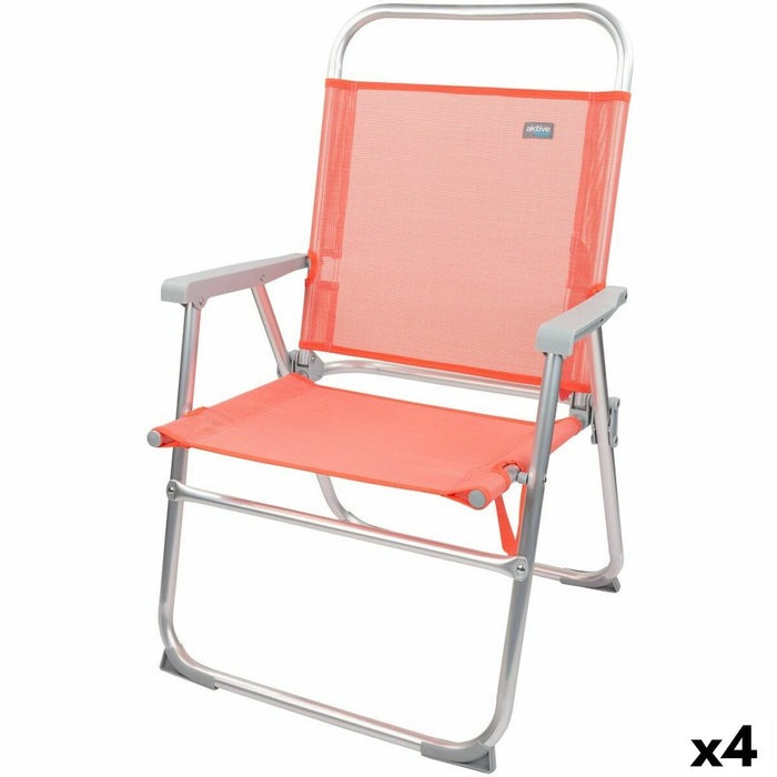 Scaunul Pliabil Aktive Flamingo Coral 48 x 88 x 50 cm (4 Unități)