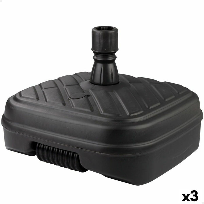 Bază pentru Umbrelă de Soare Aktive Antracit Plastic 56 x 40 x 56 cm (3 Unități)