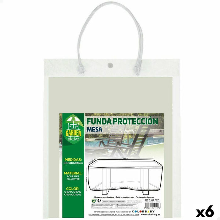 Husă de Protecție Aktive Mese Polietilenă 180 x 60 x 110 cm (6 Unități)